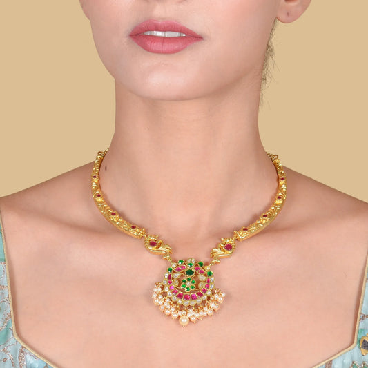 Exquisite Designer Jadau Kundan Hasli Necklace