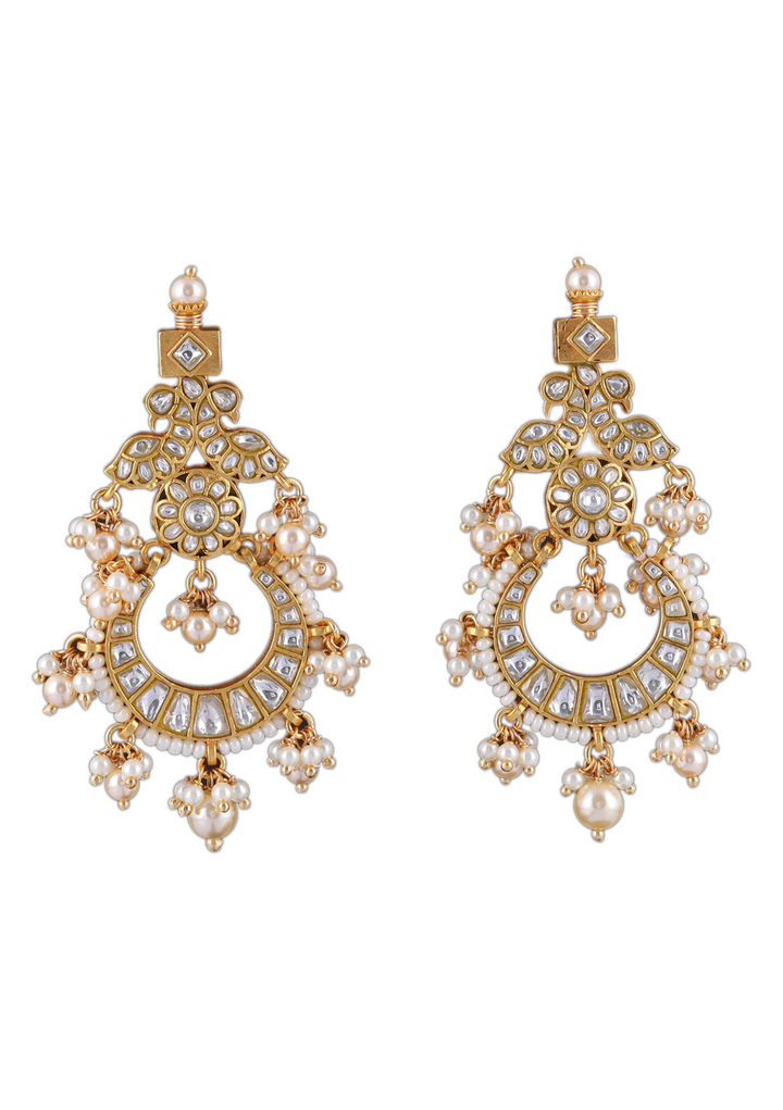 Sobhita White Jadau Kundan Earring