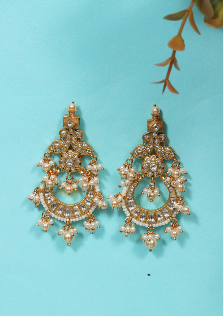Sobhita White Jadau Kundan Earring