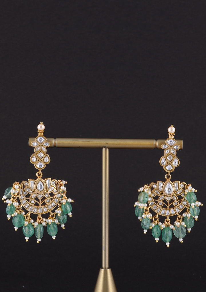 Parijata White Jadau Kundan Earring