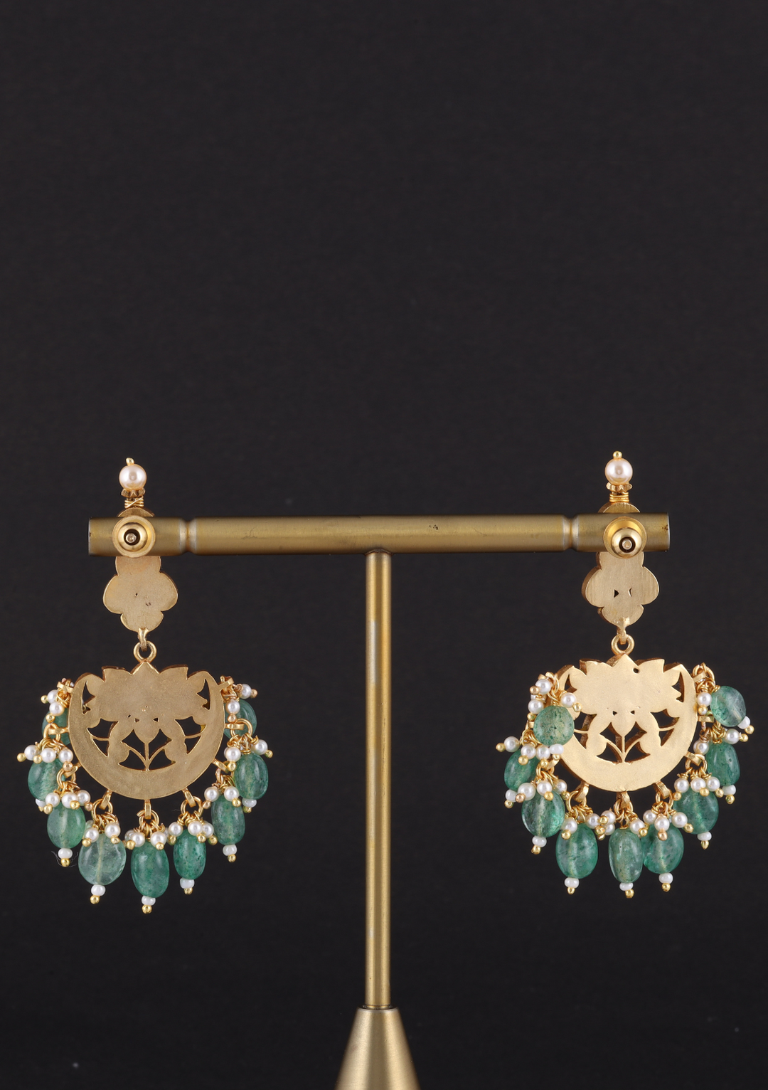 Parijata White Jadau Kundan Earring