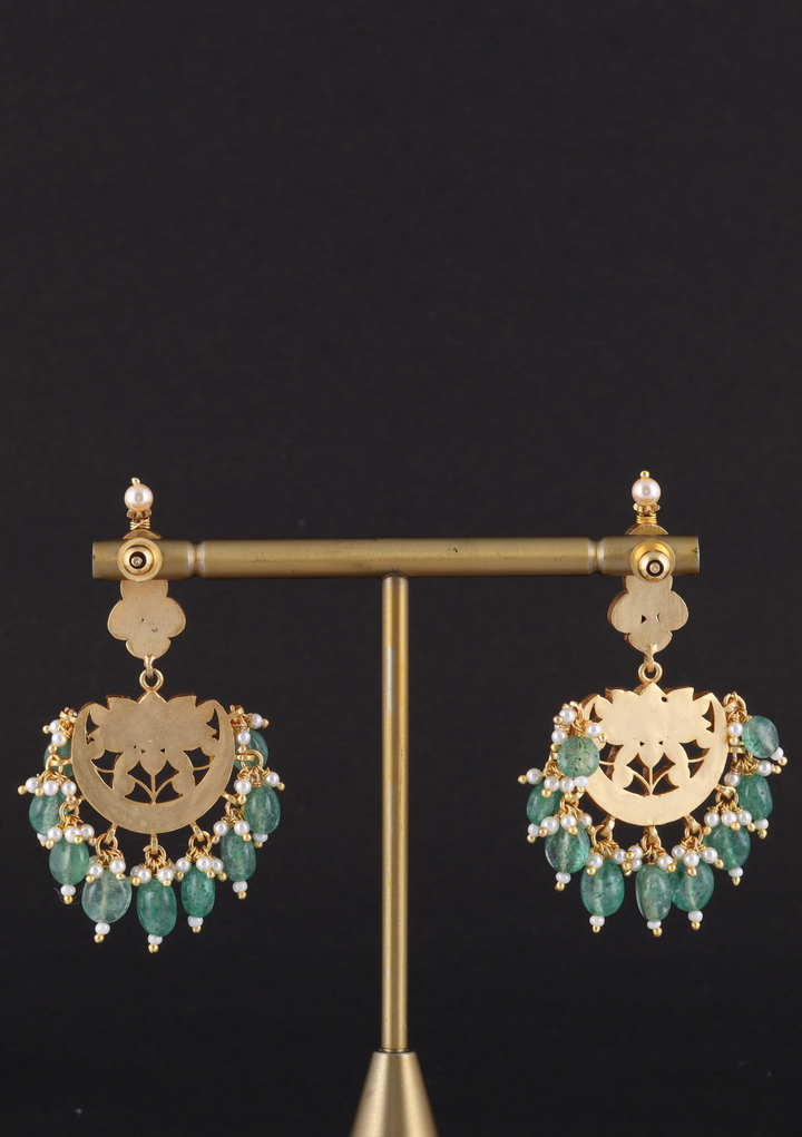Parijata White Jadau Kundan Earring