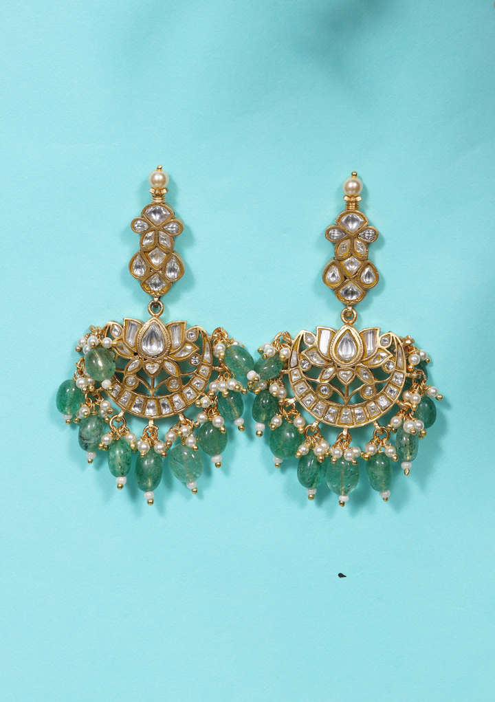 Parijata White Jadau Kundan Earring