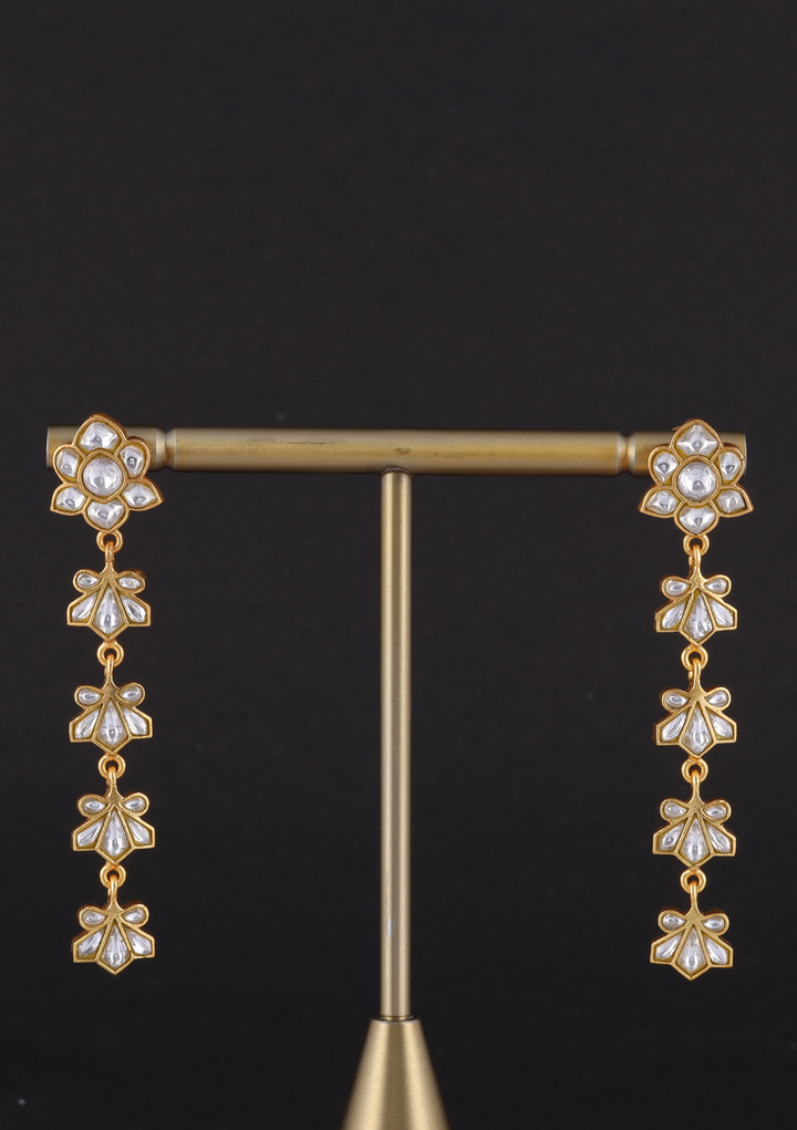 Rohini White Jadau Kundan Elegant Earring