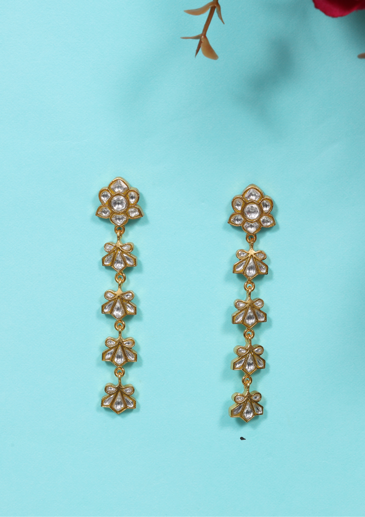 Rohini White Jadau Kundan Elegant Earring