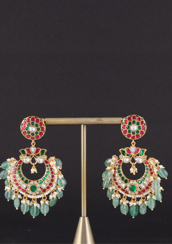 Chitra Jadau Kundan Heavy Earrings
