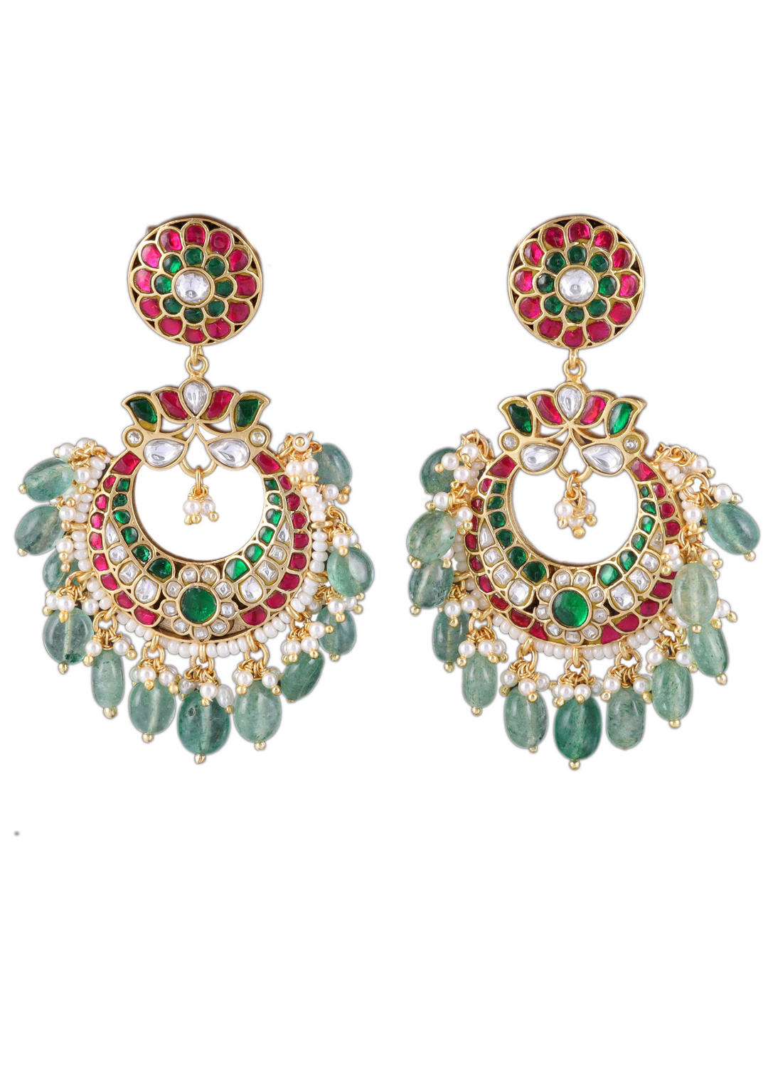Chitra Jadau Kundan Heavy Earrings