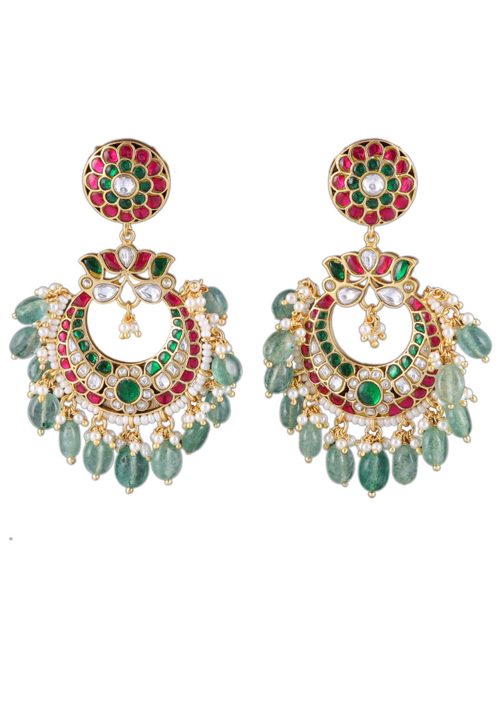 Chitra Jadau Kundan Heavy Earrings