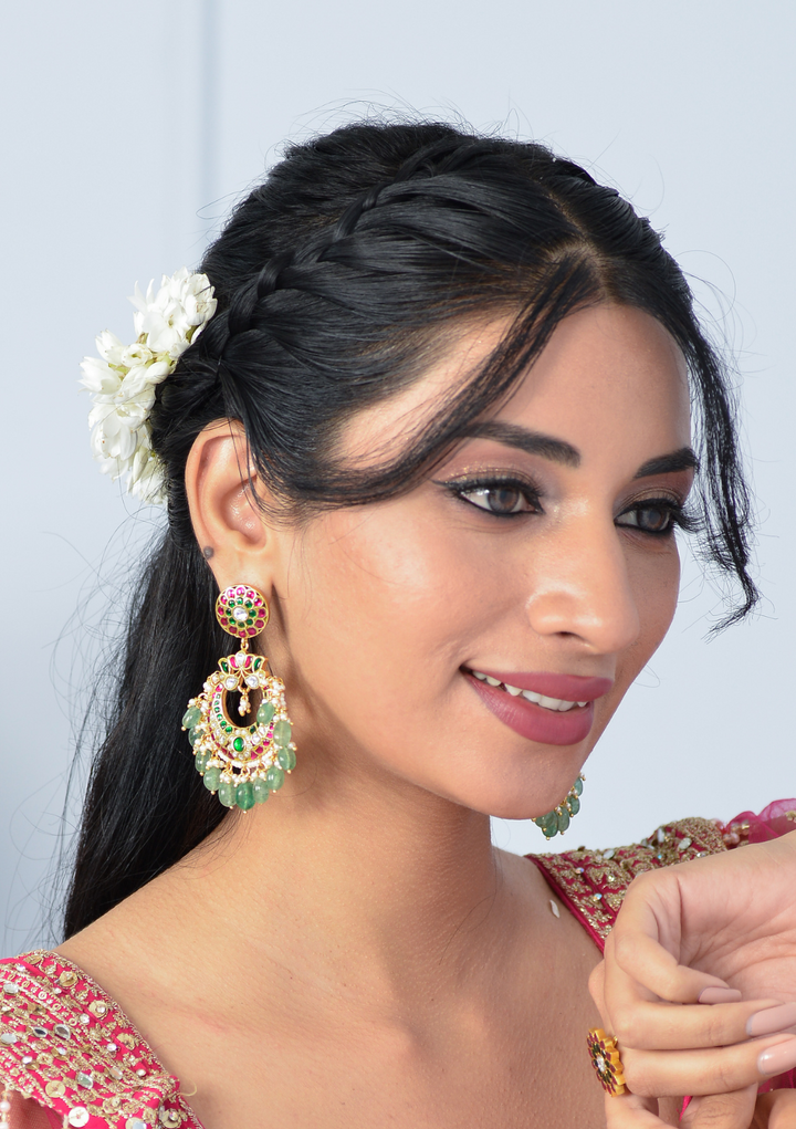 Chitra Jadau Kundan Heavy Earrings