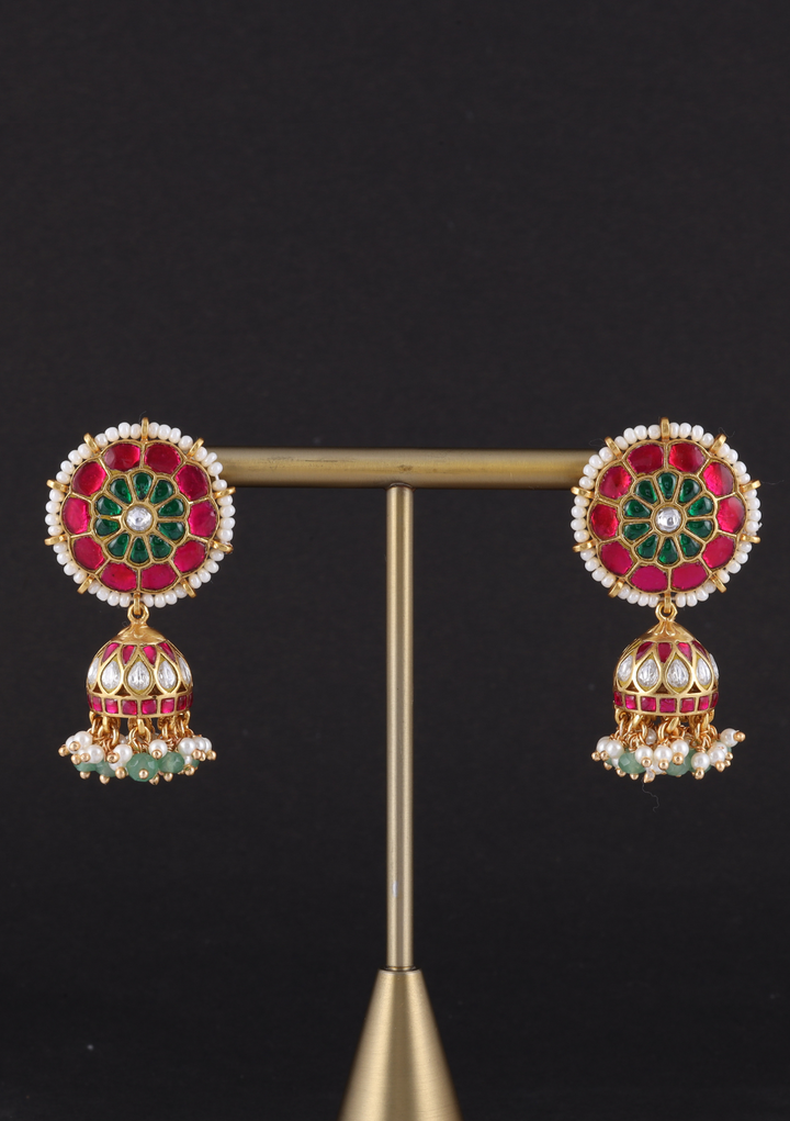 Divya Jadau Kundan Jhumka Earring