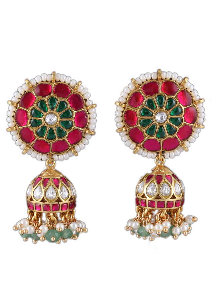 Divya Jadau Kundan Jhumka Earring