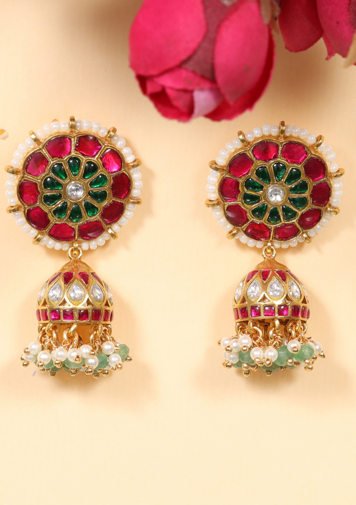 Divya Jadau Kundan Jhumka Earring