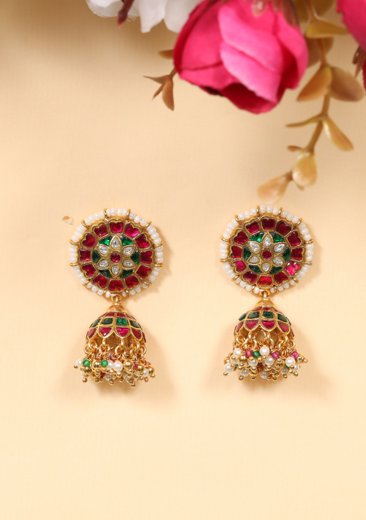 Fiza Jadau Kundan Jhumka Earring