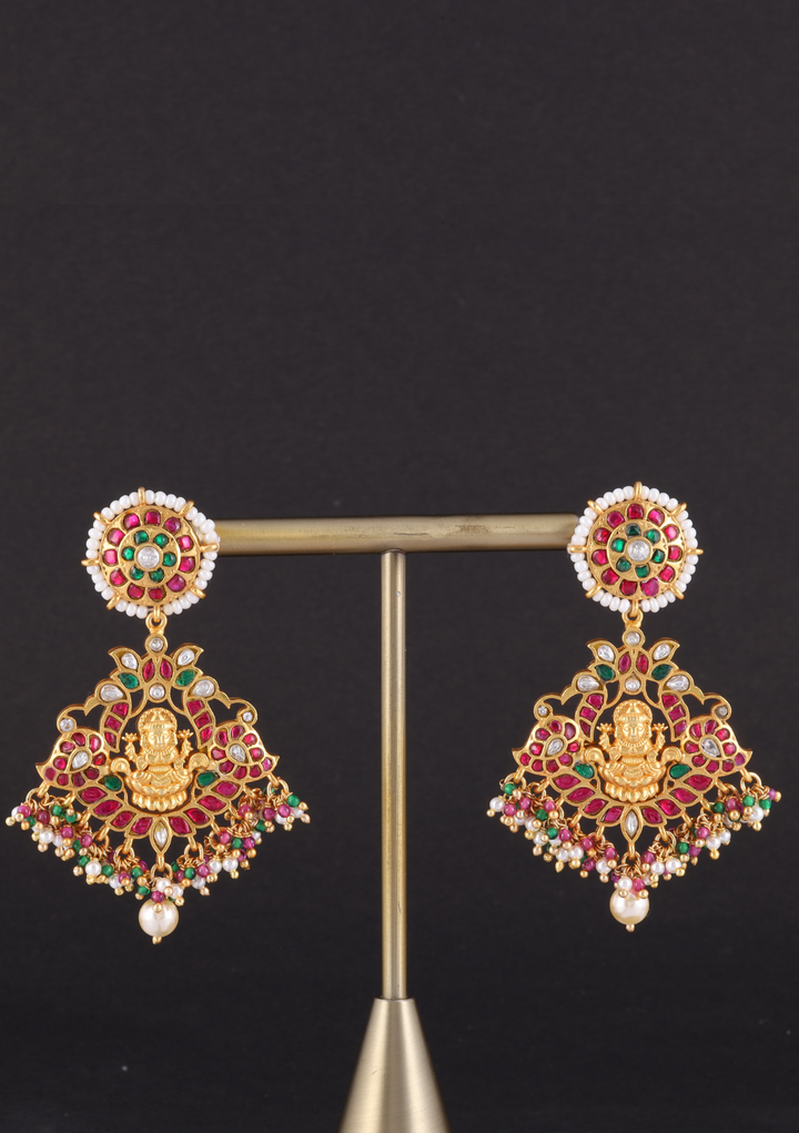 Harini Jadau Kundan Lakshmi Motif Designer Earring