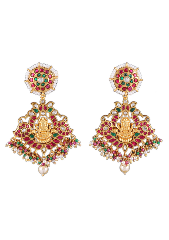 Harini Jadau Kundan Lakshmi Motif Designer Earring