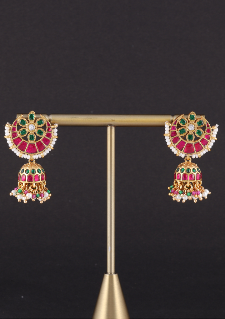 Jivika Jadau Kundan Jhumka Earring