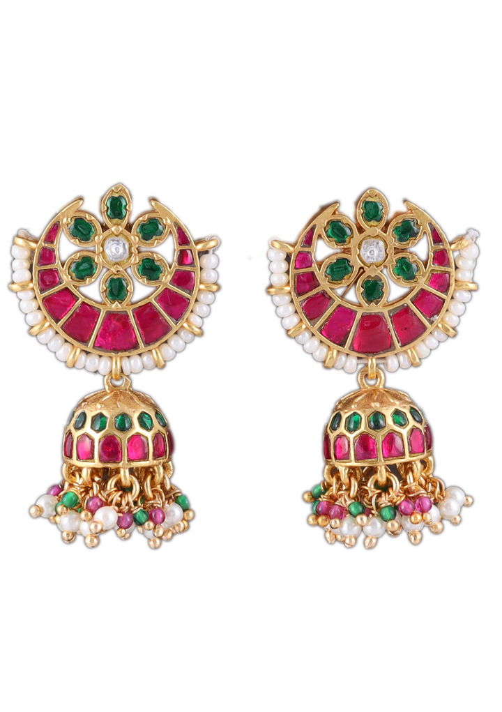 Jivika Jadau Kundan Jhumka Earring