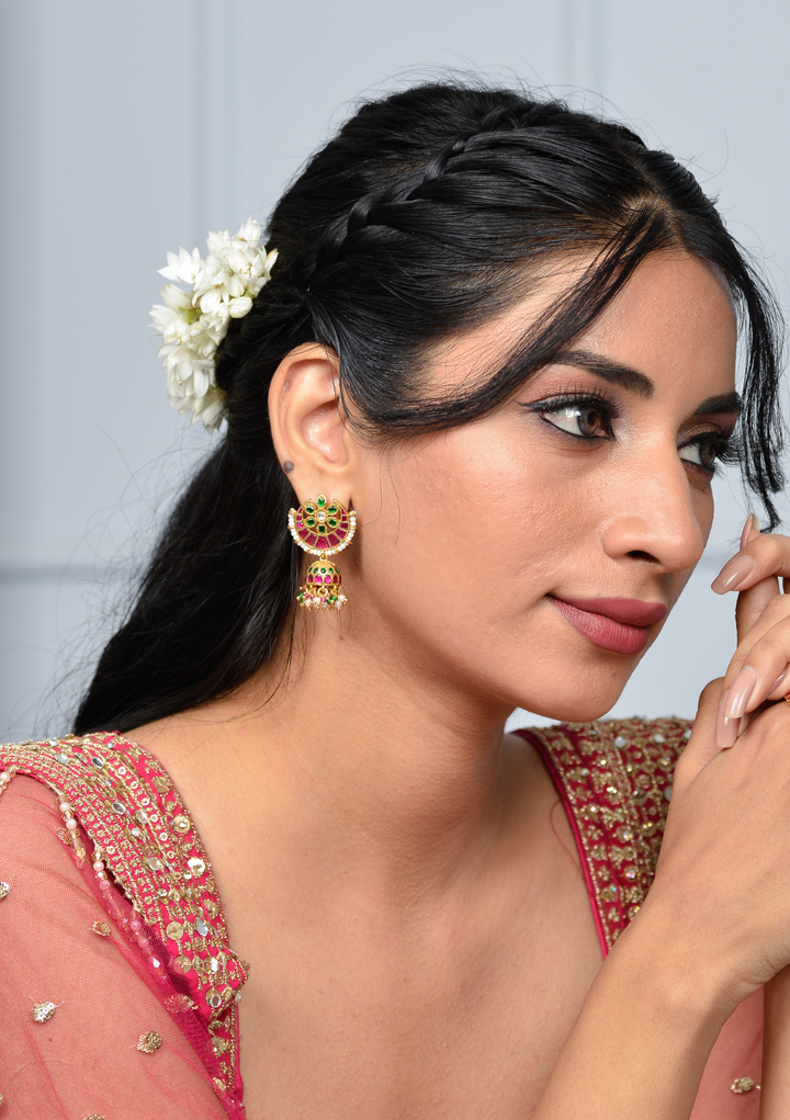 Jivika Jadau Kundan Jhumka Earring