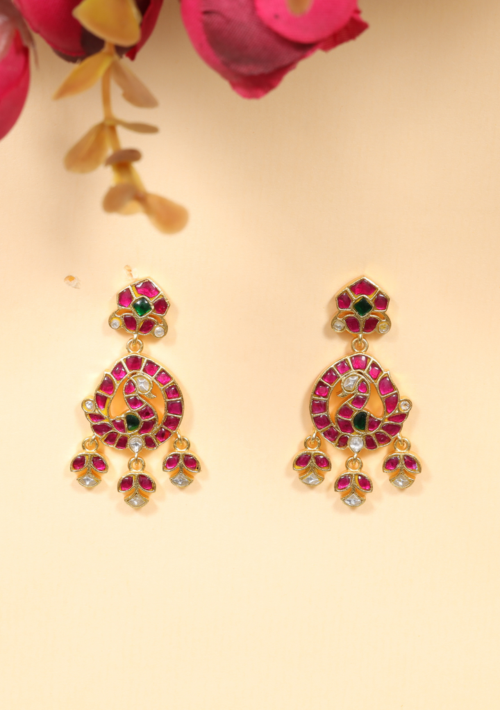 Lisha Jadau Kundan Earring