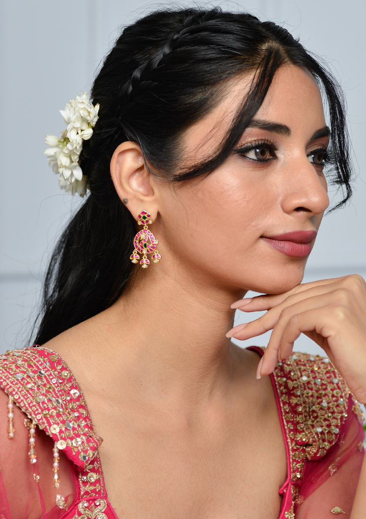 Lisha Jadau Kundan Earring