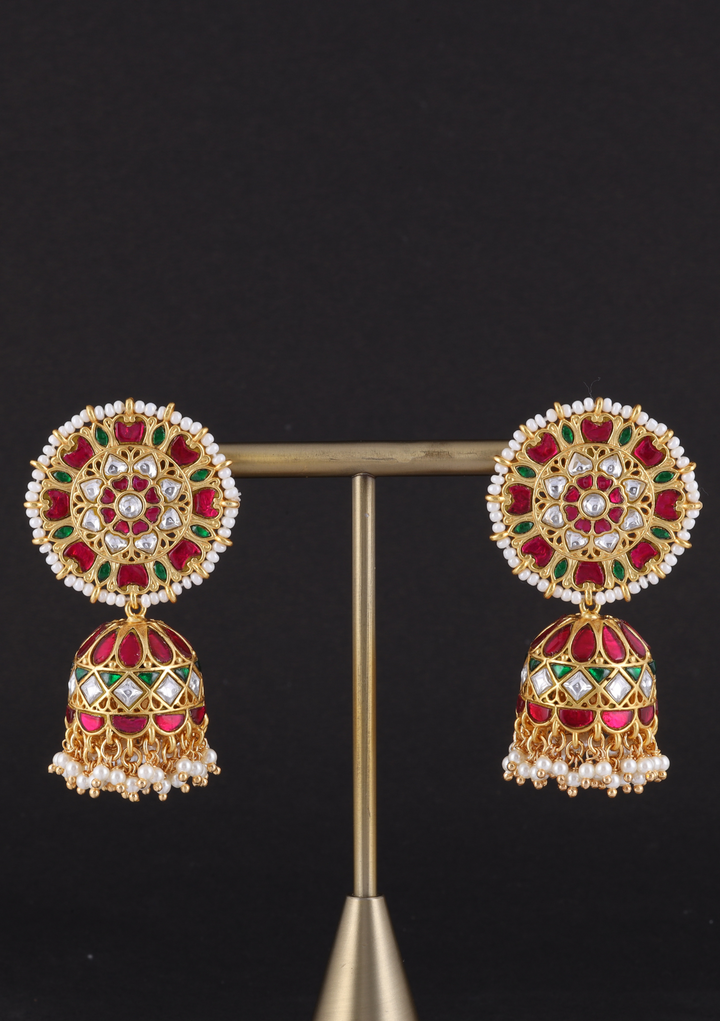 Eshitha Jadau Kundan Statement Jhumka Earring