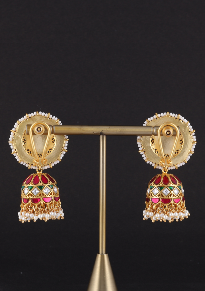 Eshitha Jadau Kundan Statement Jhumka Earring