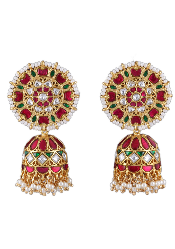 Eshitha Jadau Kundan Statement Jhumka Earring