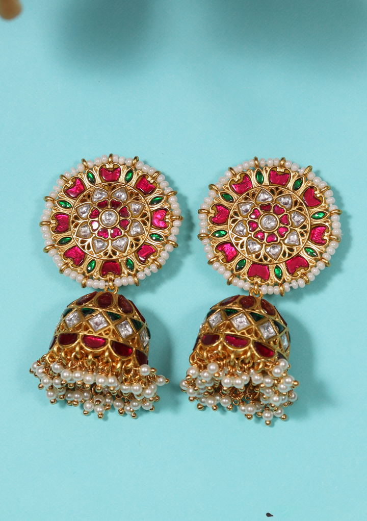 Eshitha Jadau Kundan Statement Jhumka Earring