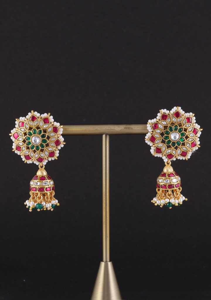 Manvika Jadau Kundan Jhumka Earring