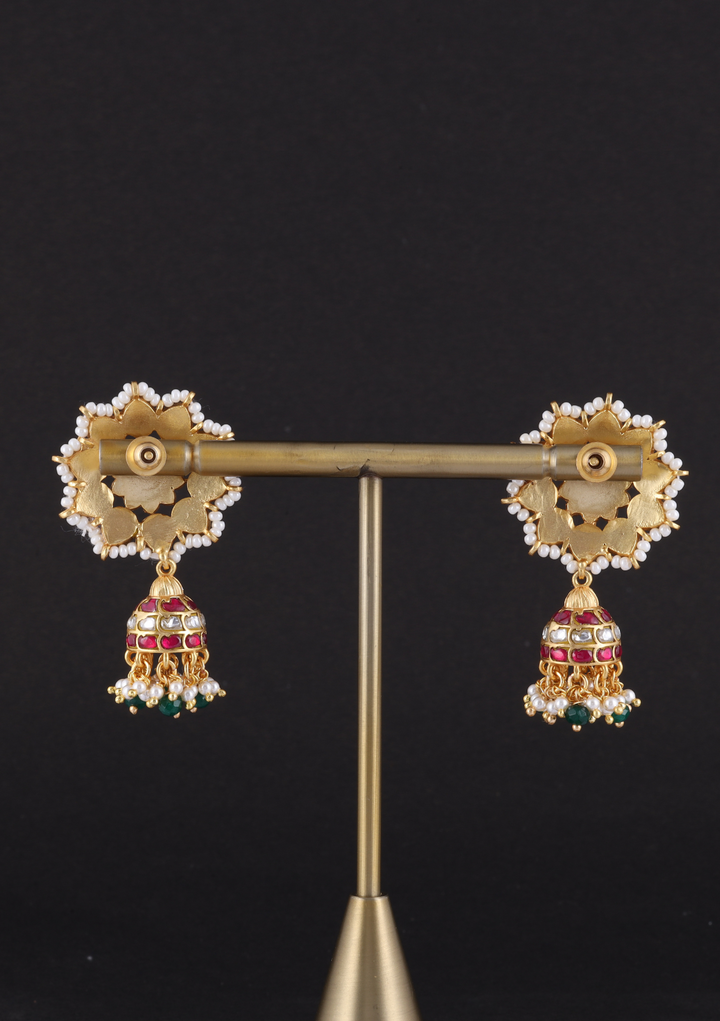 Manvika Jadau Kundan Jhumka Earring