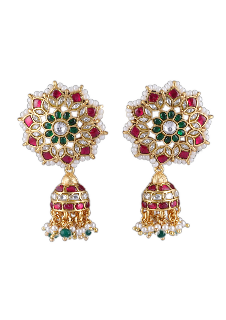 Manvika Jadau Kundan Jhumka Earring