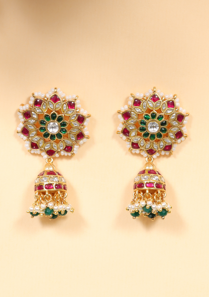 Manvika Jadau Kundan Jhumka Earring