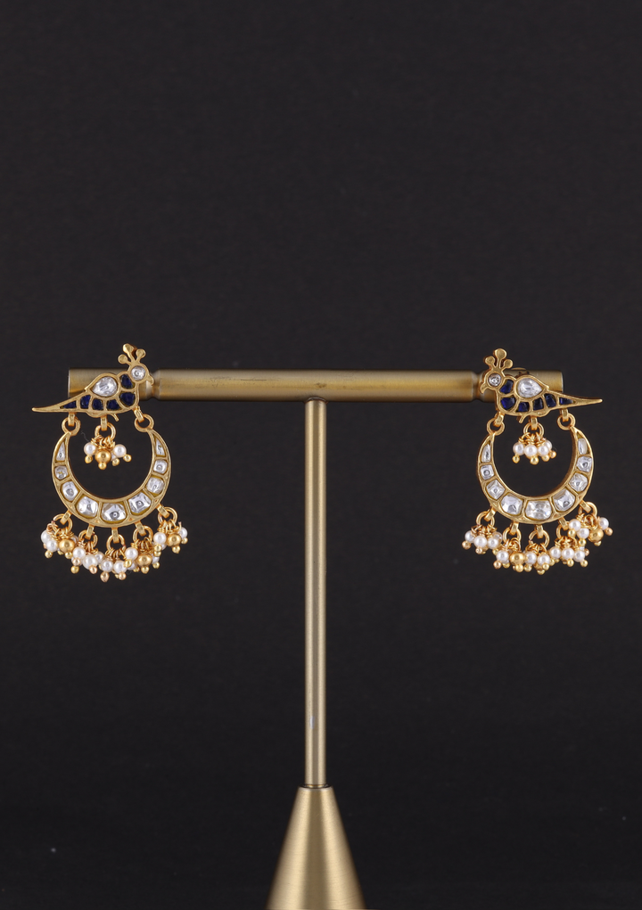 Nitika White Jadau Kundan Earring
