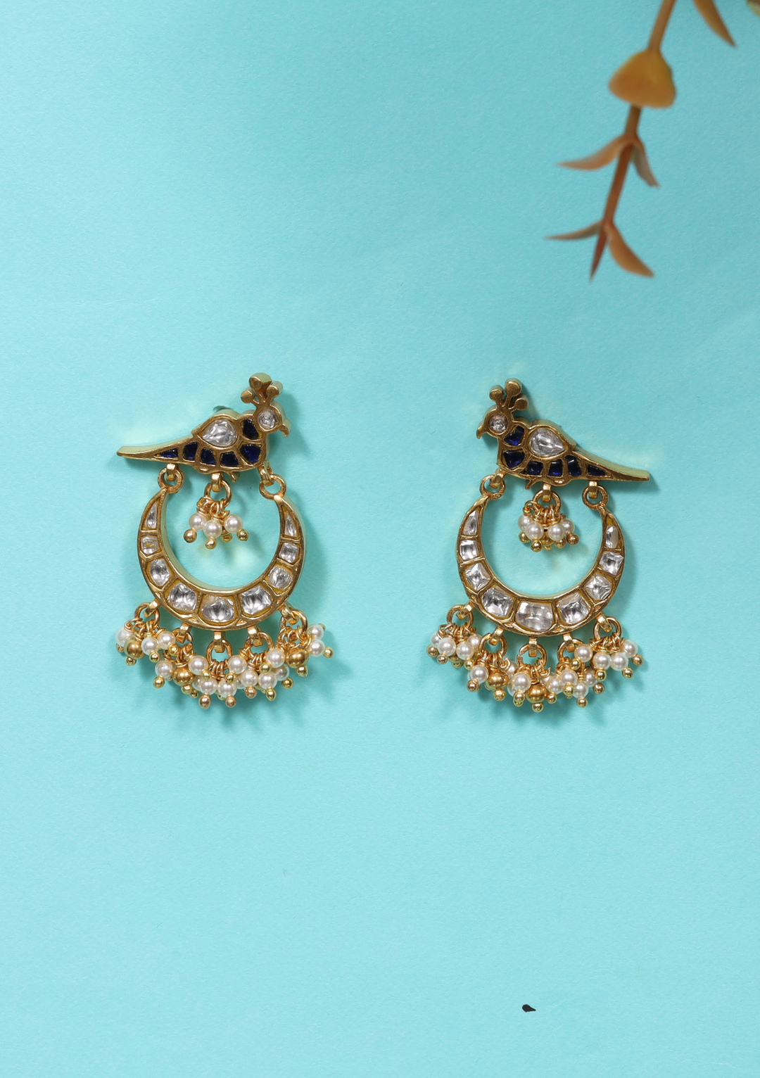 Nitika White Jadau Kundan Earring