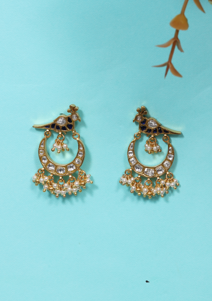 Nitika White Jadau Kundan Earring