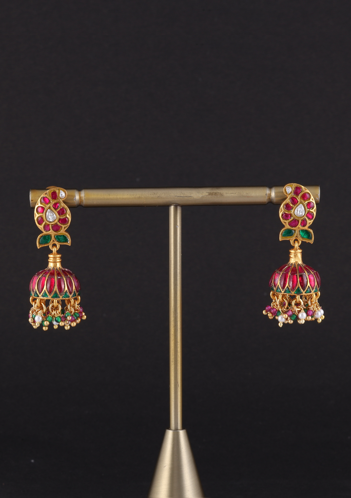 Bhavini Jadau Kundan Elegant Jhumka Earring