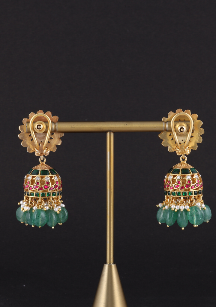 Abha Designer Jadau Kundan Jhumka Earring