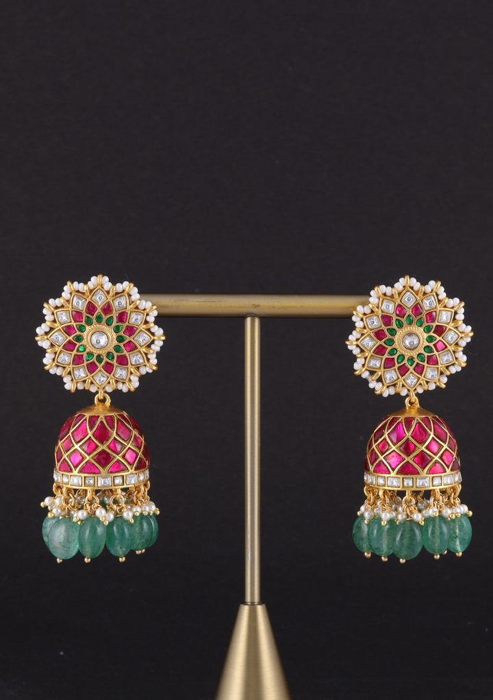 Devishi Jadau Kundan Regal Jhumka Earring