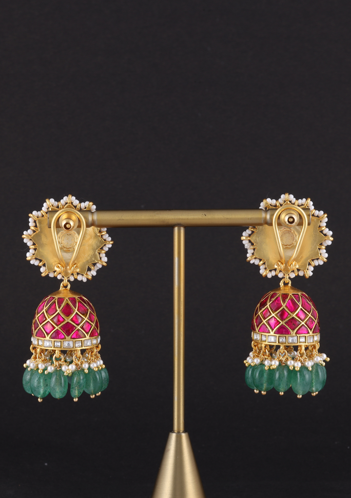 Devishi Jadau Kundan Regal Jhumka Earring