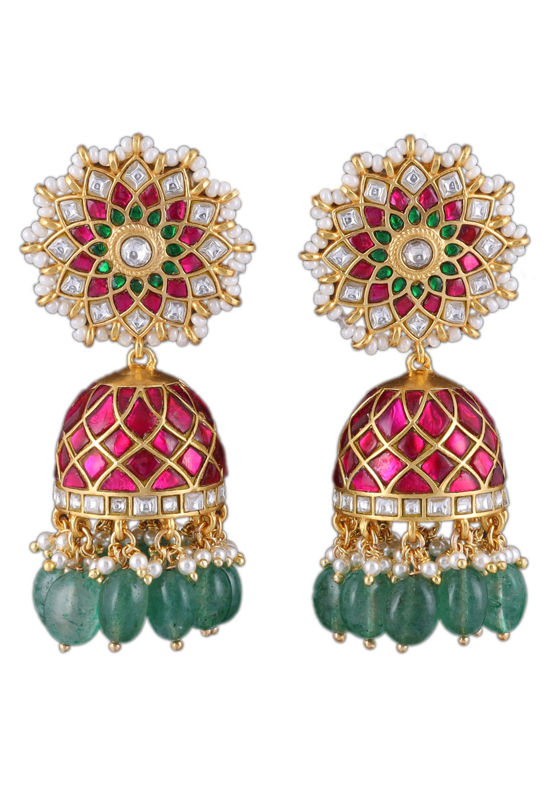 Devishi Jadau Kundan Regal Jhumka Earring