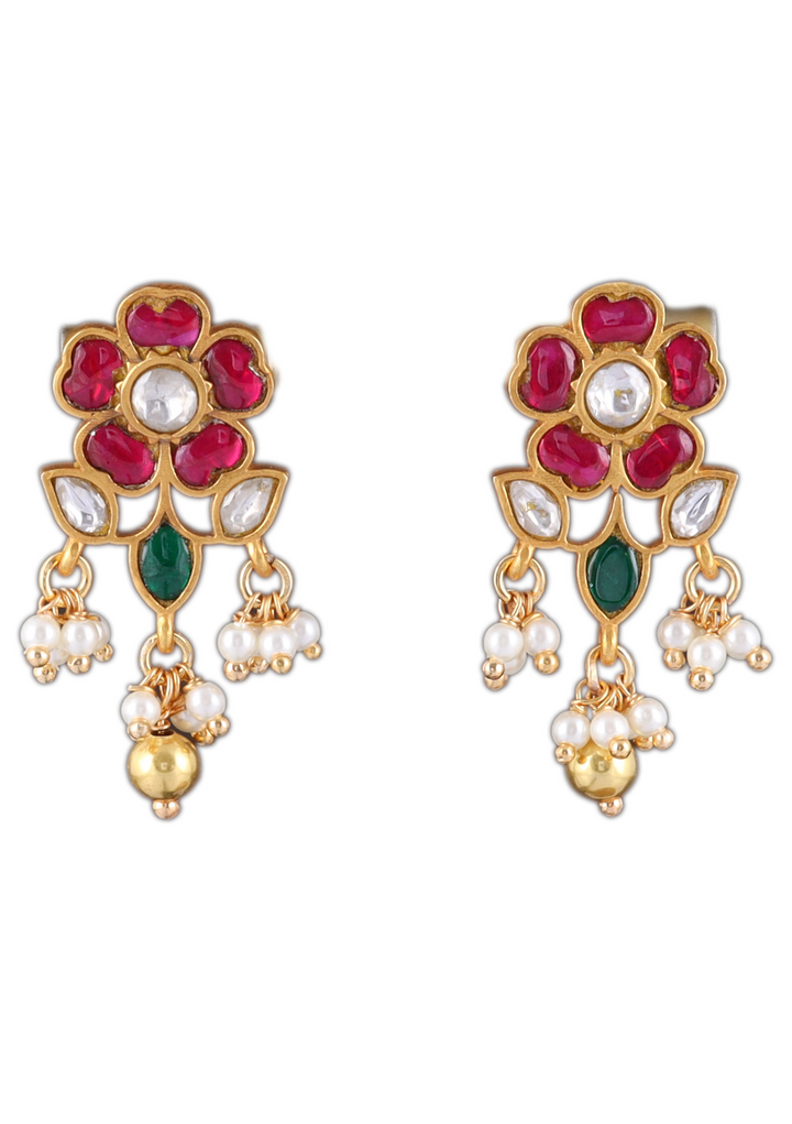 Eshaana Jadau Kundan Floral Earring