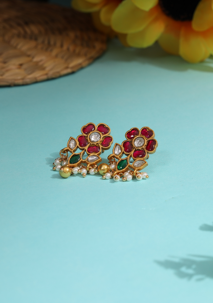 Eshaana Jadau Kundan Floral Earring