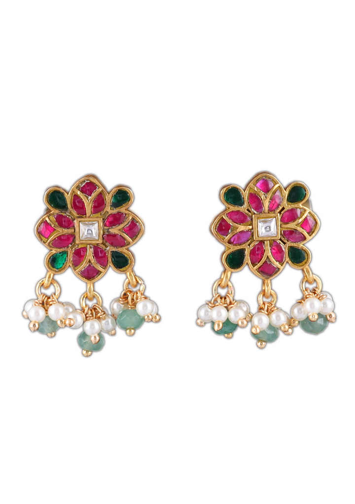Hina Jadau Kundan Stud Earring