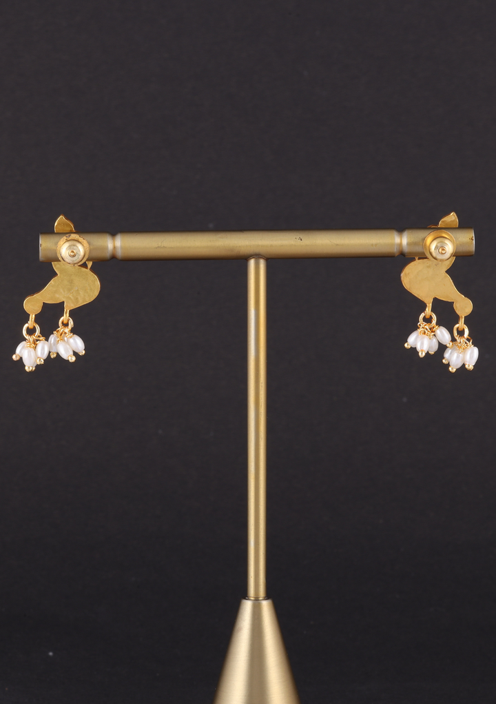 Menka Jadau Kundan Peacock Earring