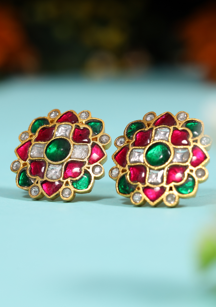 Ishika Jadau Kundan Minimal Stud Earring