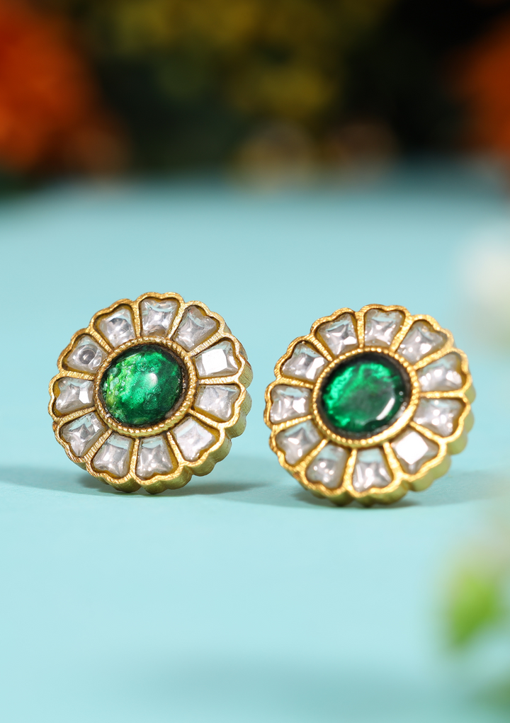 Phool Jadau Kundan Stud Earring