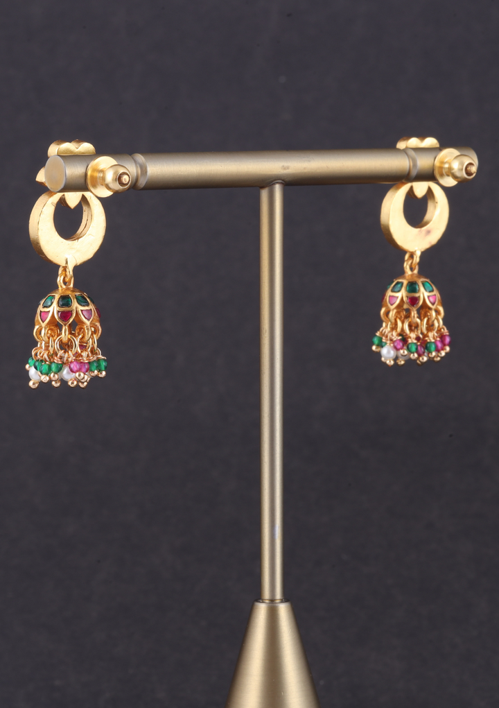 Flawless Jadau Kundan Designer Jhumka Earrings