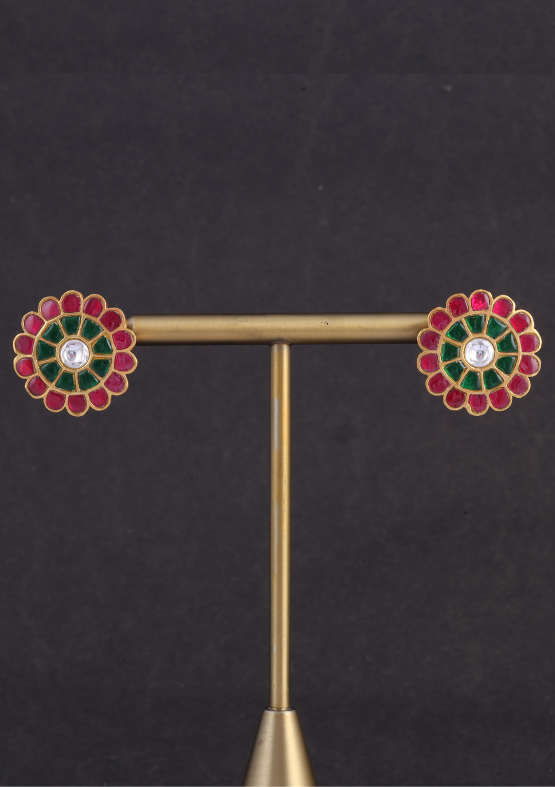 Glorious Jadau Kundan Designer Stud Earrings