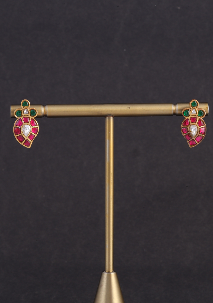 Simple and Elegant Mango Jadau Kundan Stud Earrings