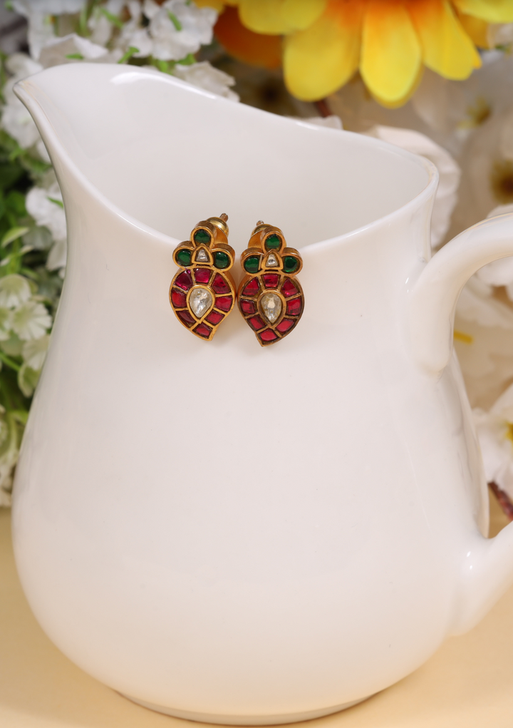 Simple and Elegant Mango Jadau Kundan Stud Earrings